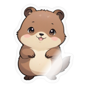 Kawaii Chibi Groundhog Sticker