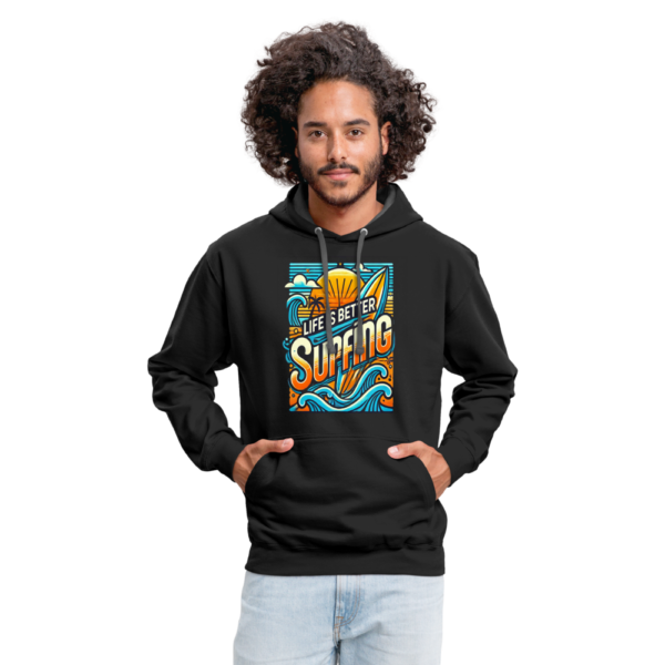 Life is Better Surfing Contrast Hoodie