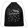 I Hate Earthquakes Cotton Drawstring Bag - Image 2