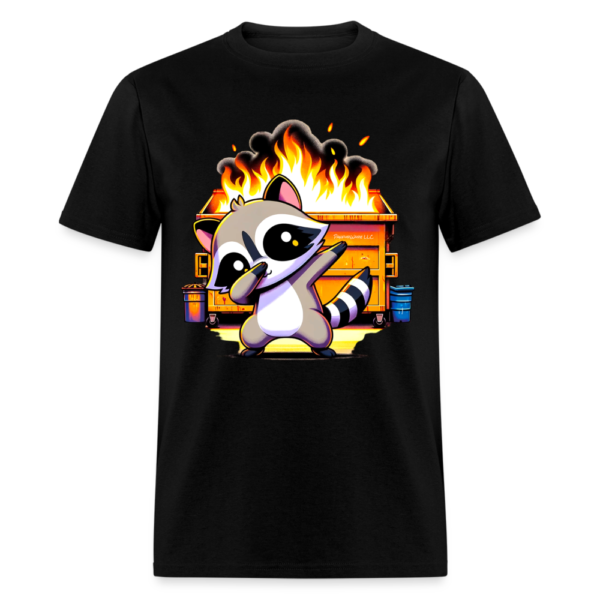 Dabbing Raccoon and Dumpster Fire Unisex Classic T-Shirt - Image 2