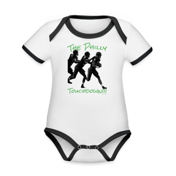 The Philly Touchdown Organic Contrast Short Sleeve Baby Bodysuit