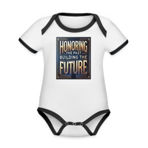 Honoring The Past Organic Contrast Short Sleeve Baby Bodysuit