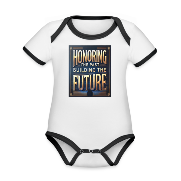 Honoring The Past Organic Contrast Short Sleeve Baby Bodysuit