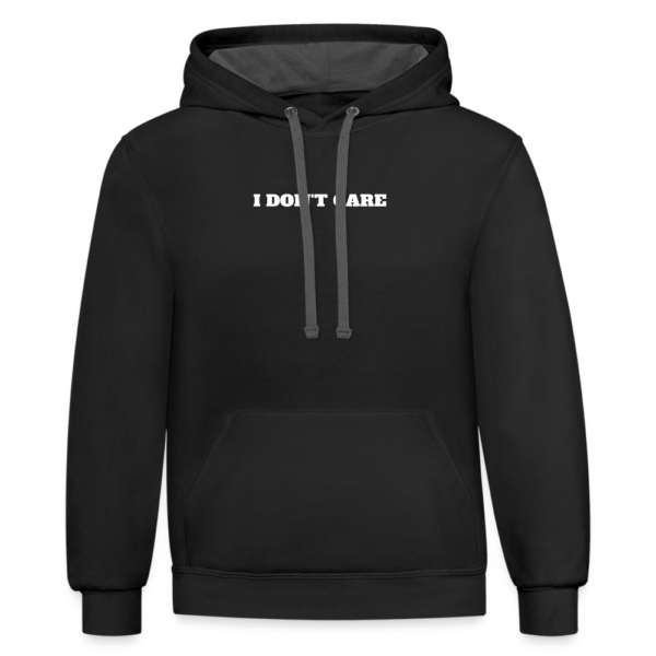 Boomer I Don't Care Contrast Hoodie - Image 2