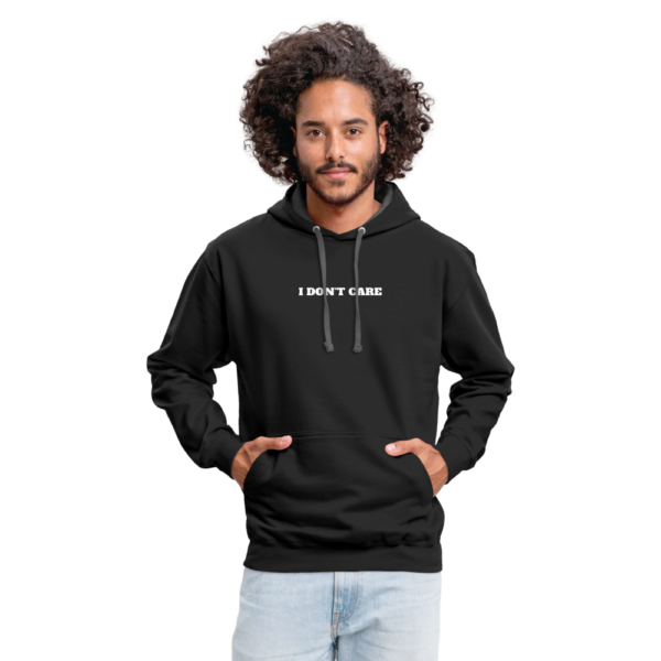 Boomer I Don't Care Contrast Hoodie - Image 3