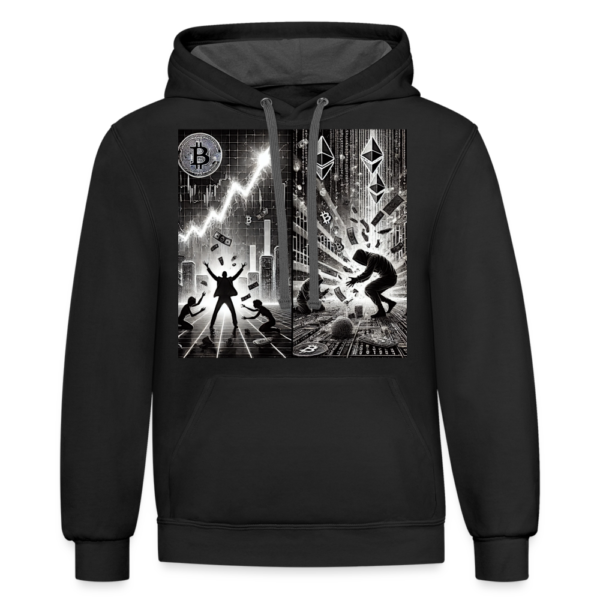 Crypto Pump and Dump and Rug Pulls Contrast Hoodie - Image 2