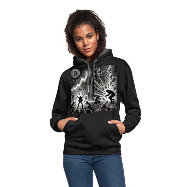 Crypto Pump and Dump and Rug Pulls Contrast Hoodie - Image 4