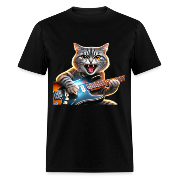 Striped Rock Kitty Unisex Classic T-Shirt - Image 2