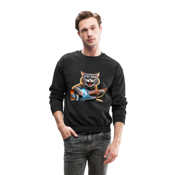 Striped Rock Kitty Crewneck Sweatshirt