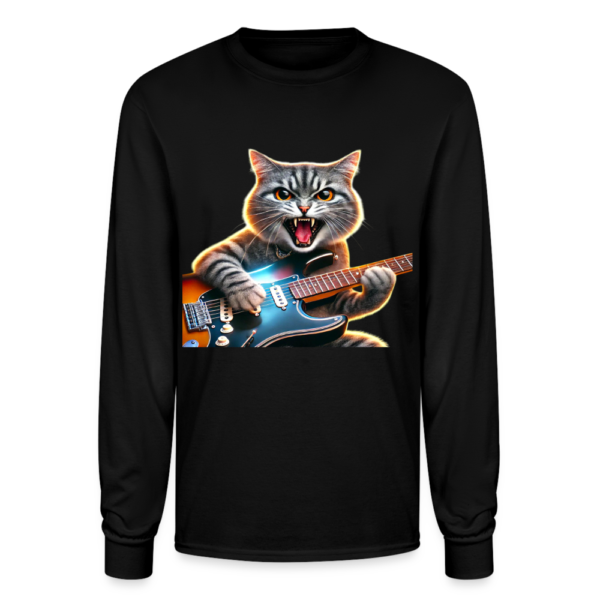 Striped Rock Kitty Champion Unisex Long Sleeve T-Shirt