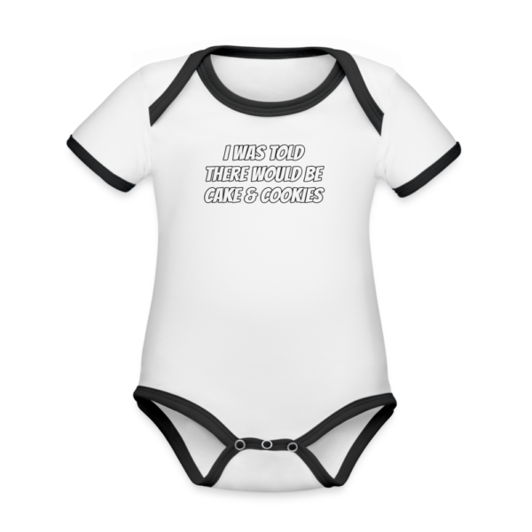 Cake & Cookies Organic Contrast Short Sleeve Baby Bodysuit