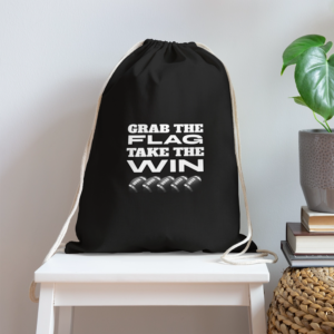 Grab The Flag Take The Win Cotton Drawstring Bag