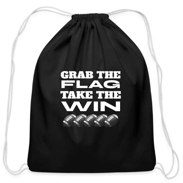 Grab The Flag Take The Win Cotton Drawstring Bag - Image 2