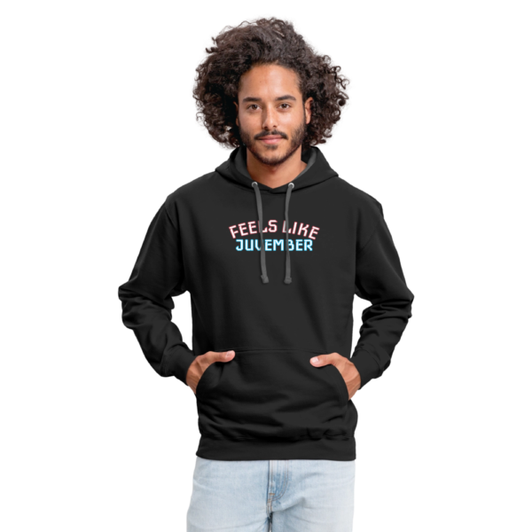 Feels Like Juvember Contrast Unisex Hoodie - Image 3