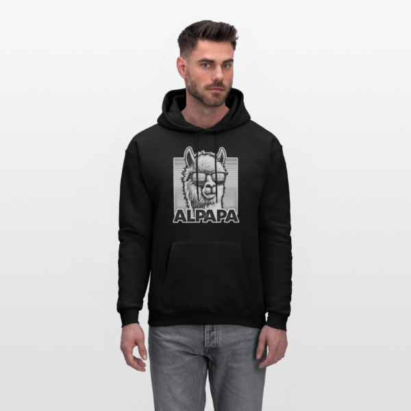 Black and White Smooth Alpapa (papa) Alpaca Shades Men's Hoodie