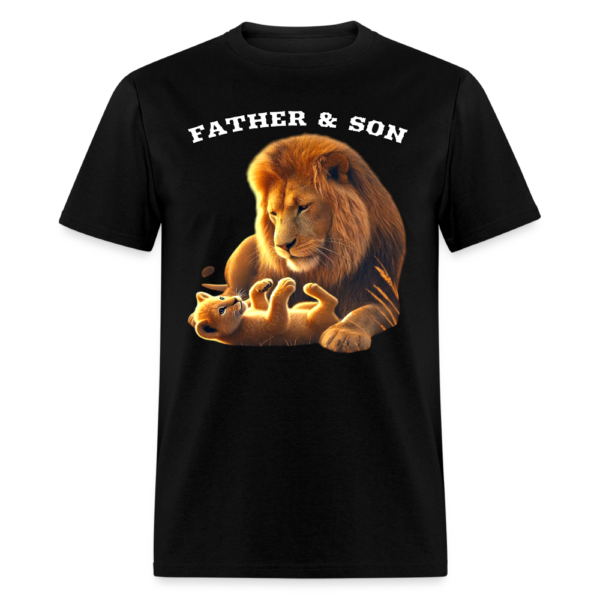 Father and Son Lion and Cub Unisex Classic T-Shirt - Image 2