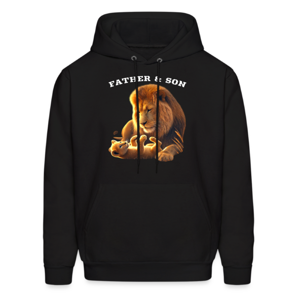 Father and Son Lion and Cub Men's Hoodie - Image 2