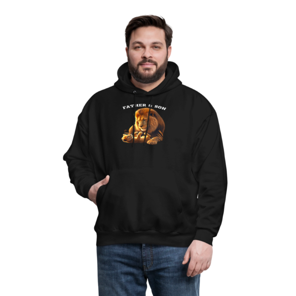 Father and Son Lion and Cub Men's Hoodie - Image 3