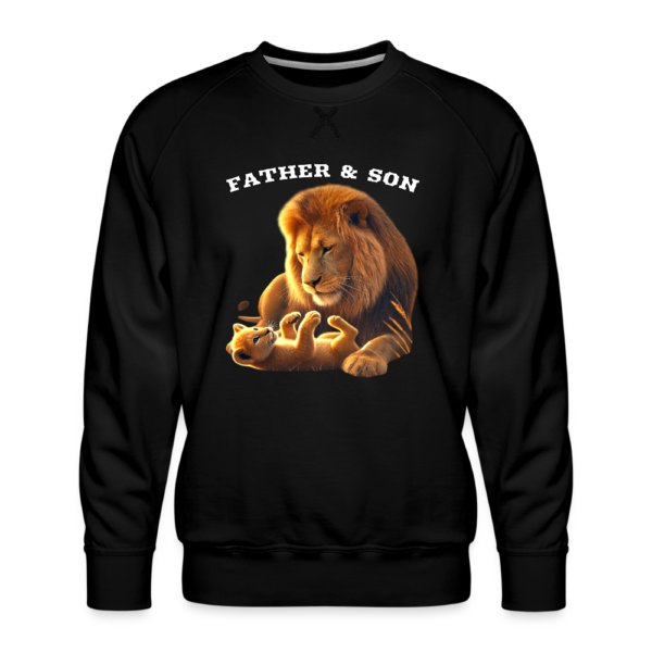 Father and Son Lion and Cub Men’s Premium Sweatshirt