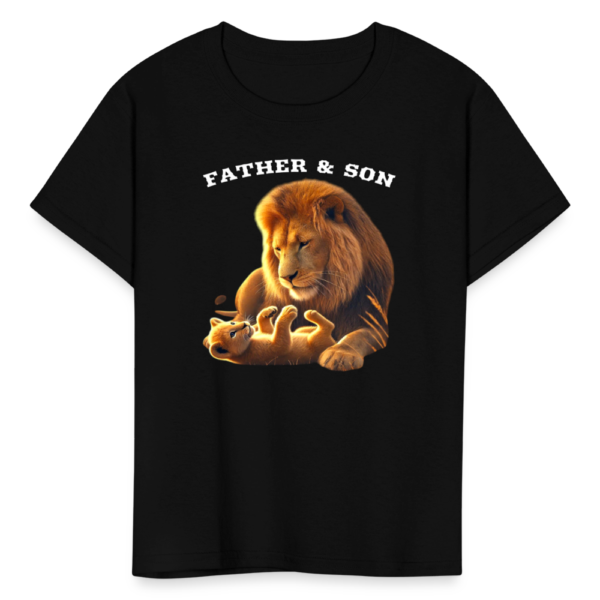 Father and Son Lion and Cub Kids' T-Shirt - Image 2